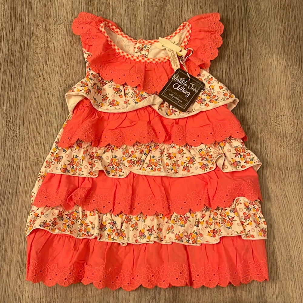 Matilda Jane size 4 floral and eyelet tiered tunic. NWT size 4